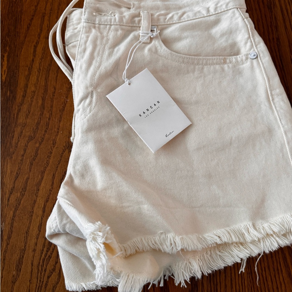 Kancan High Rise Beige Shorts